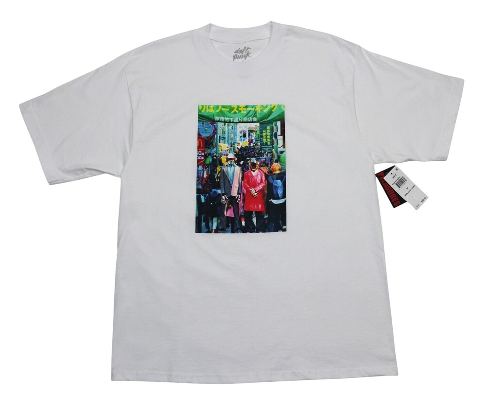 Pleasures Daft Punk Harajuku Graphic T Shirt Mens M White Cotton Crew Neck